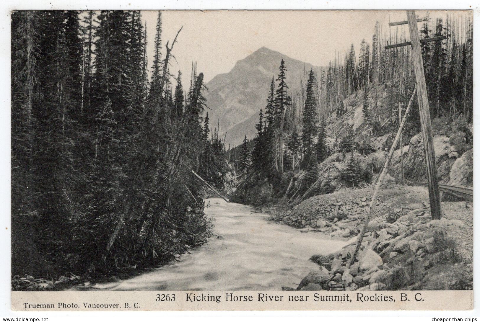 Kicking Horse River Near Summit, Rockies B.C.. - Trueman Photo 3263 - Other & Unclassified