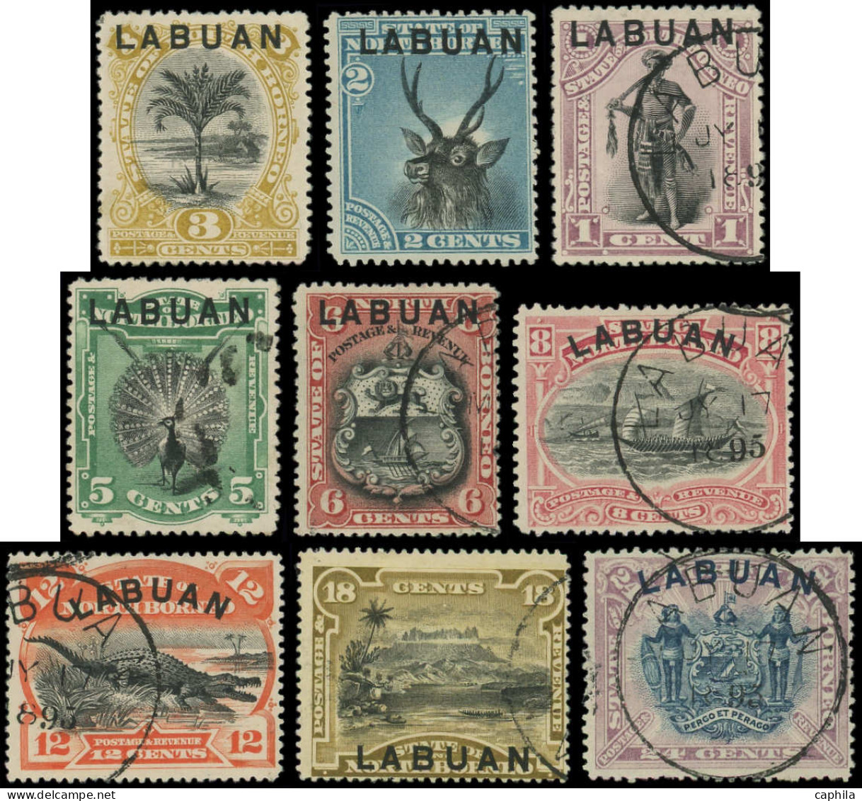 O LABUAN - Poste - 48/56, Complet 9 Valeurs (49/50 *) - Federation Of Malaya