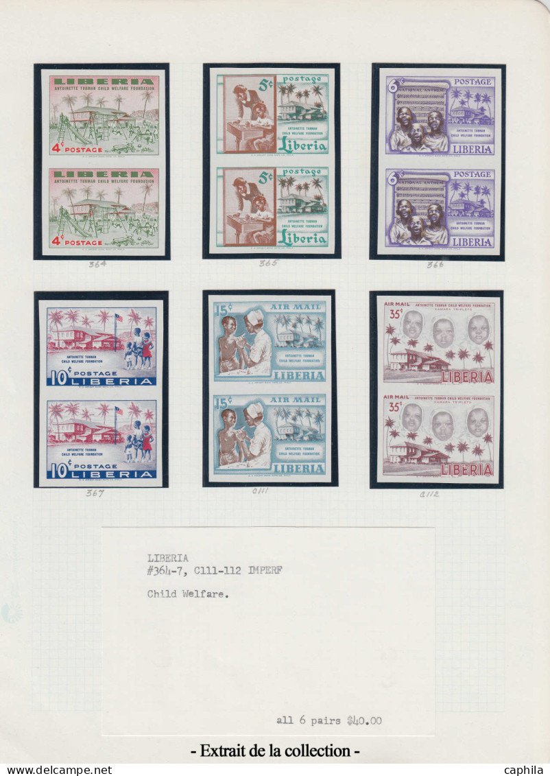 ** LIBERIA - Lots & Collections - 1940/1972, Collection Sur Feuilles D'album Dont Belles Variétés (centres Manquants/ess - Liberia