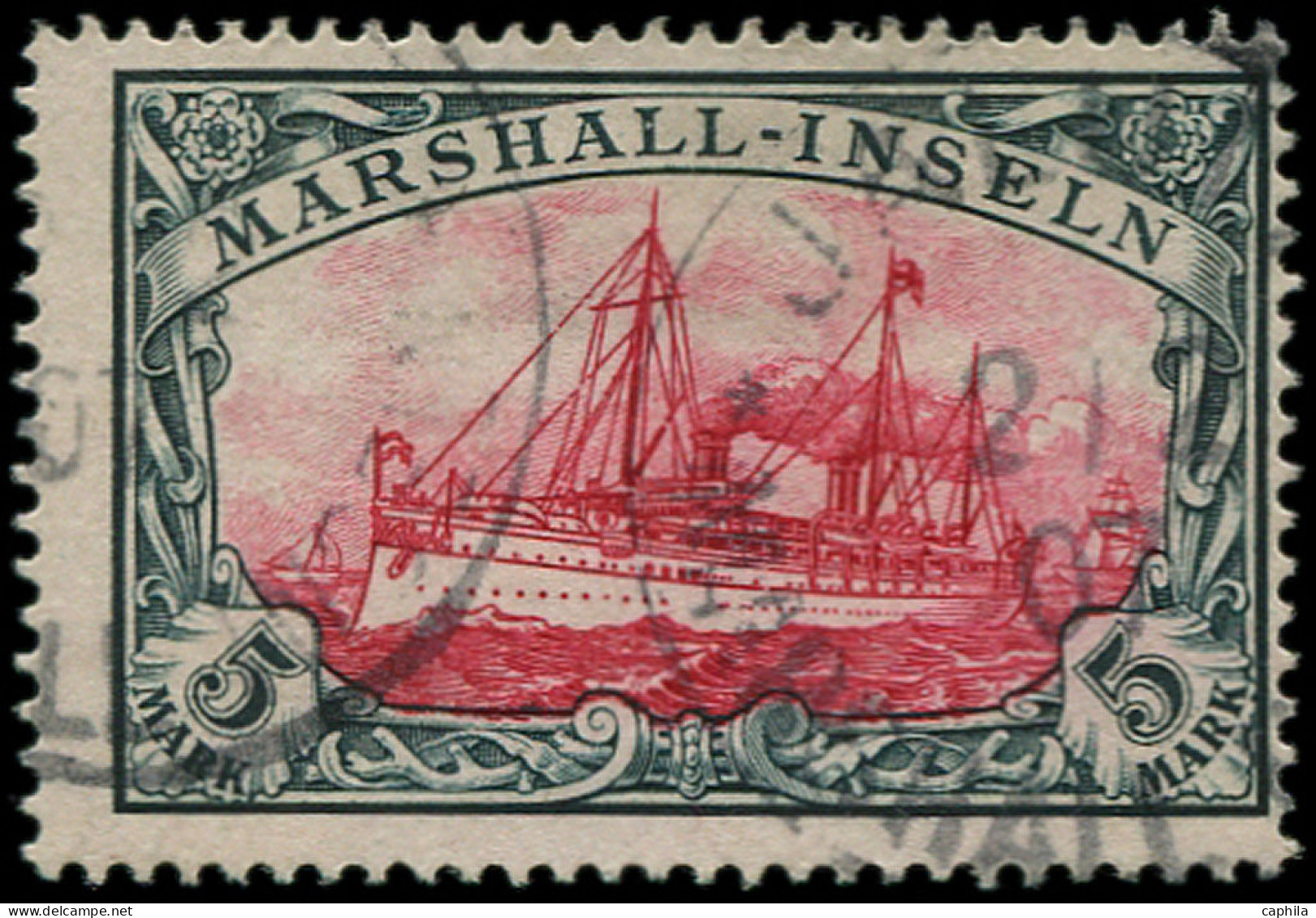 * MARSHALL - Poste - 25, Oblitération "Jaluit 2/2/07": 5m. Paquebot - Marshall