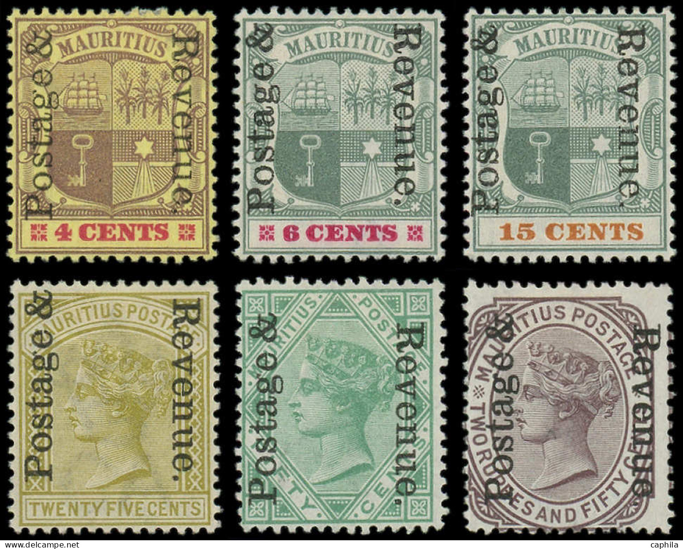 * MAURICE - Poste - 105/10, Complet 6 Valeurs Surchargées (SG 157/62: 160£) - Mauritius (...-1967)