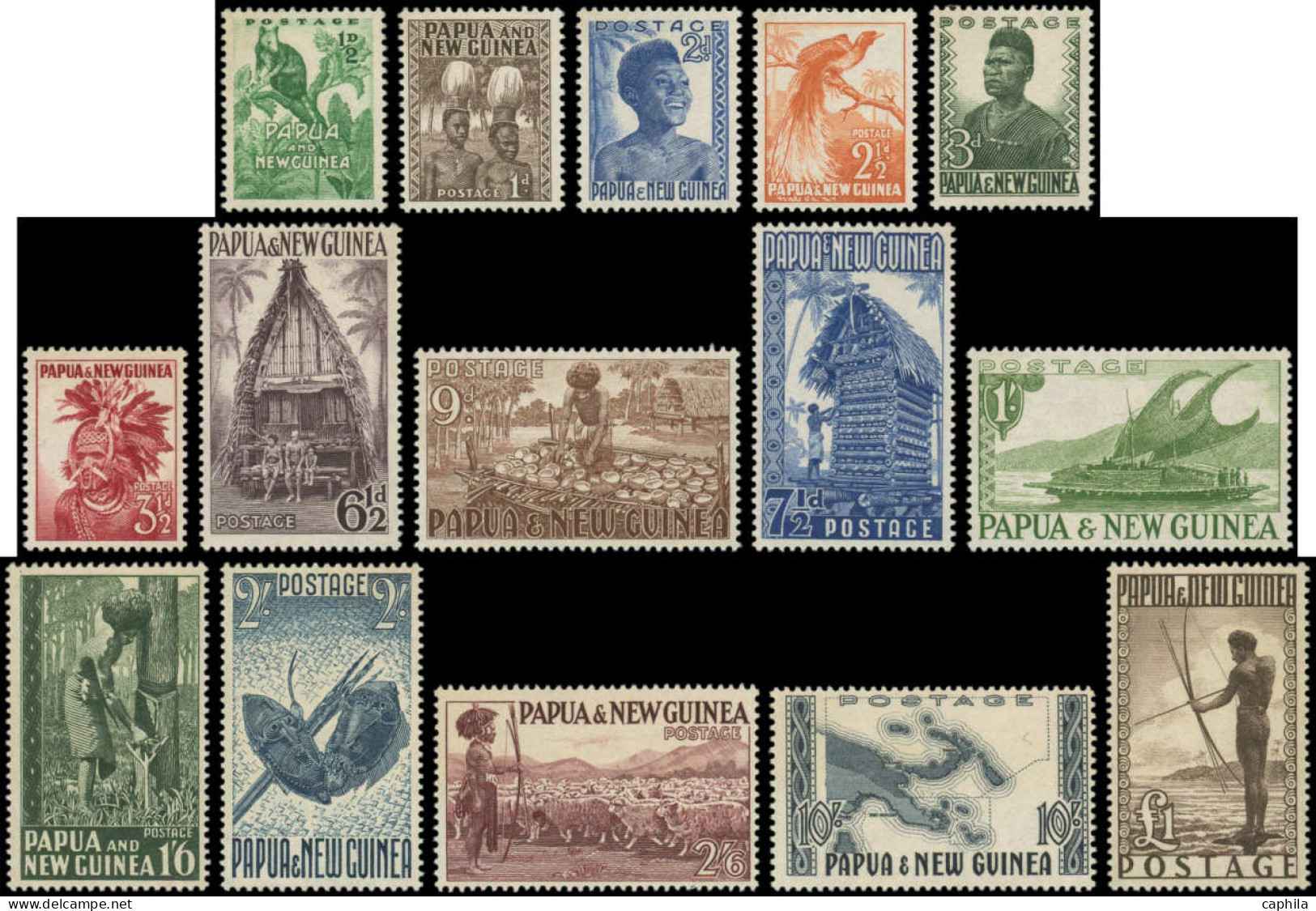 ** PAPOUASIE NLE GUINEE - Poste - 1/15, Complet 15 Valeurs: Série Courante - Papoea-Nieuw-Guinea
