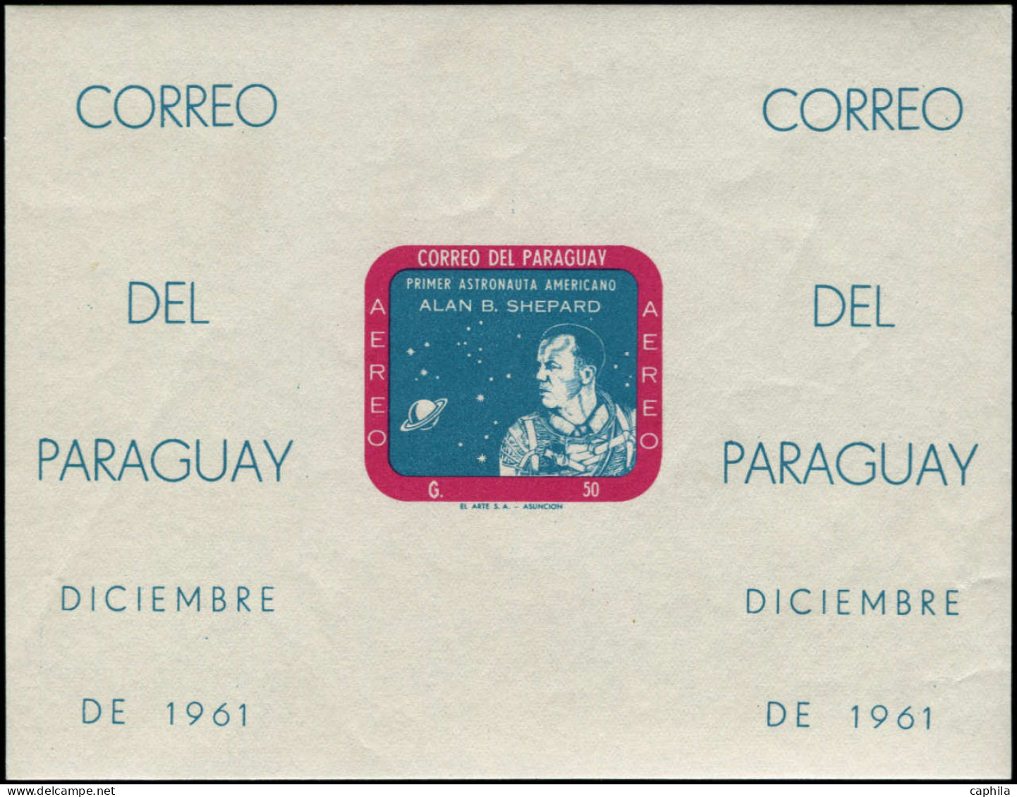 ** PARAGUAY - Blocs Feuillets - Michel 13, Non Dentelé: Shepard - Paraguay