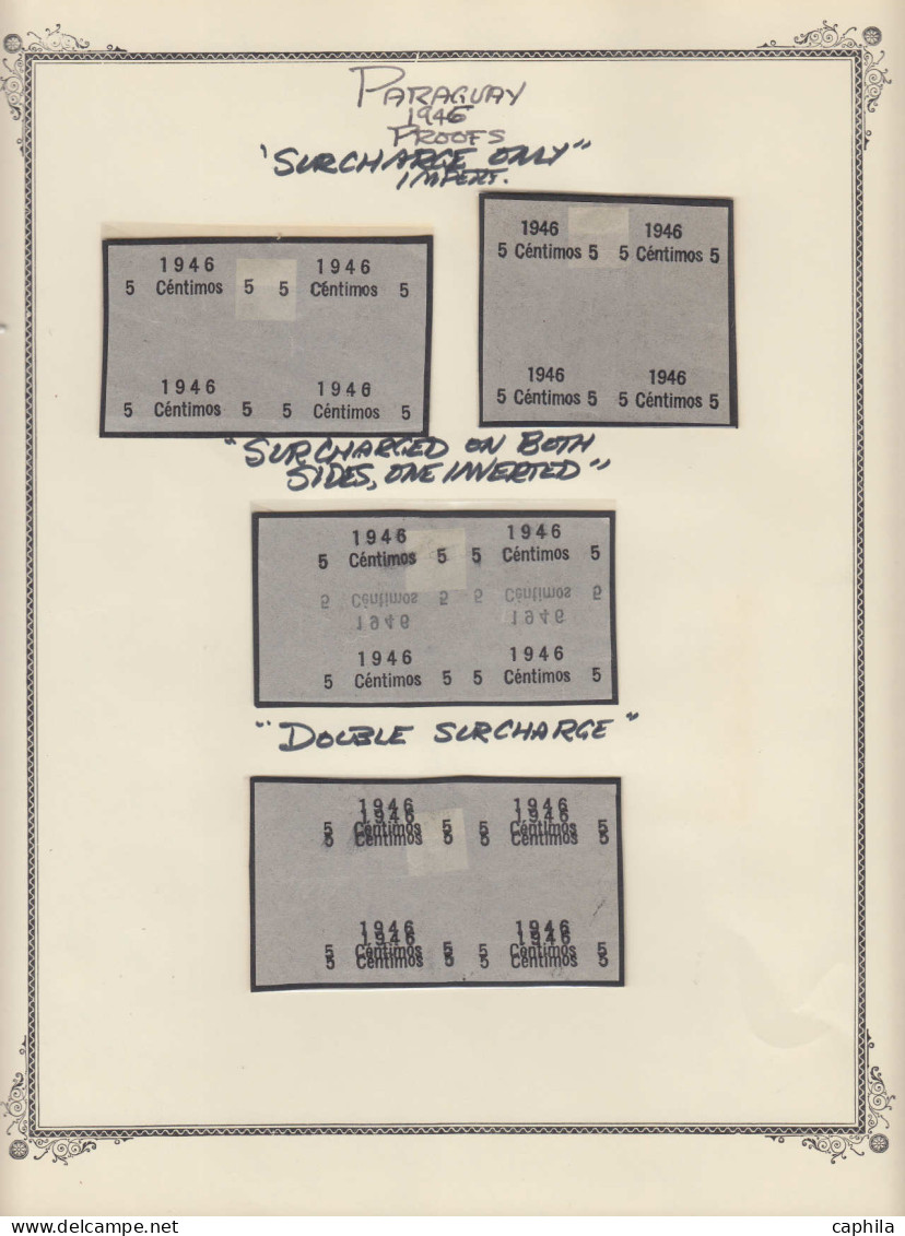 ** PARAGUAY - Lots & Collections - Collection spécialisée de + 300 variétés (surcharge double, renversée, non dentelé, e