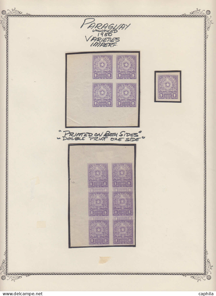 ** PARAGUAY - Lots & Collections - Collection spécialisée de + 300 variétés (surcharge double, renversée, non dentelé, e