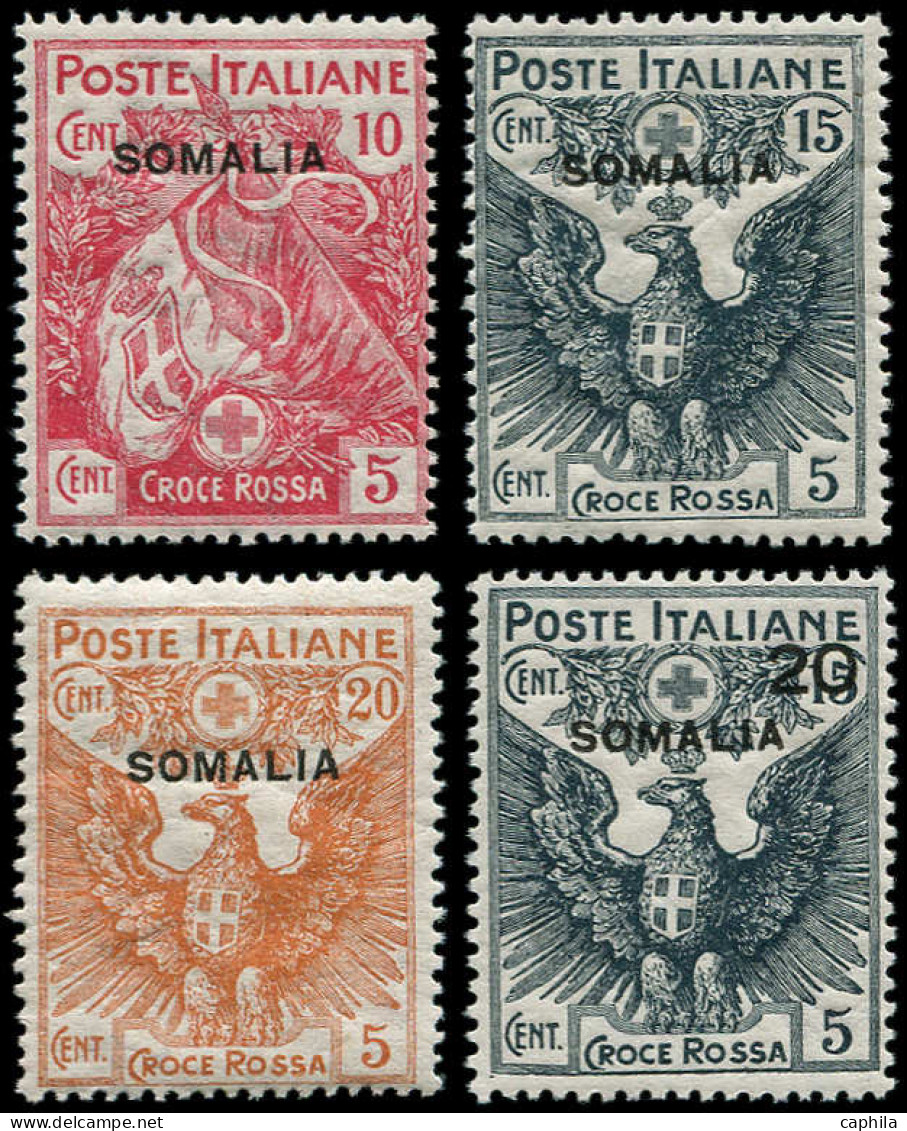 ** SOMALIE ITALIENNE - Poste - 20/23, Complet 4 Valeurs (Sas. 19/22): Croix-Rouge - Somalia