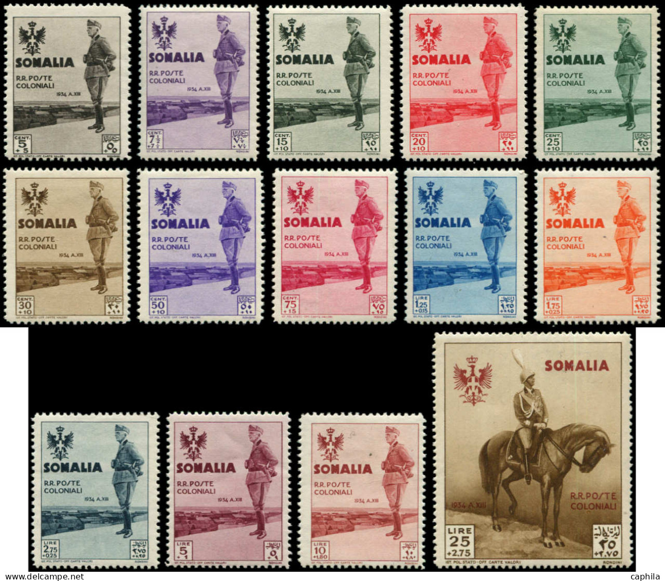 * SOMALIE ITALIENNE - Poste - 194/207, Complet (Sas. 199/212) - Somalia