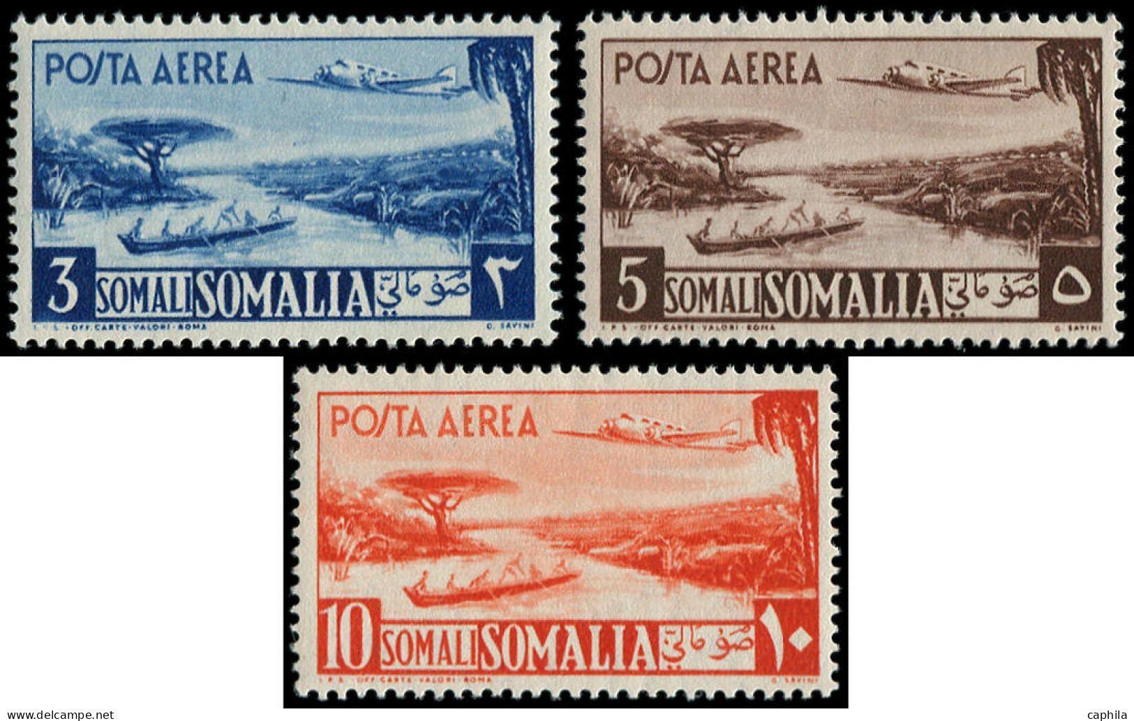 ** SOMALIE ITALIENNE - Poste Aérienne - 38/40, Complet (Sas. A9/11) - Somalie