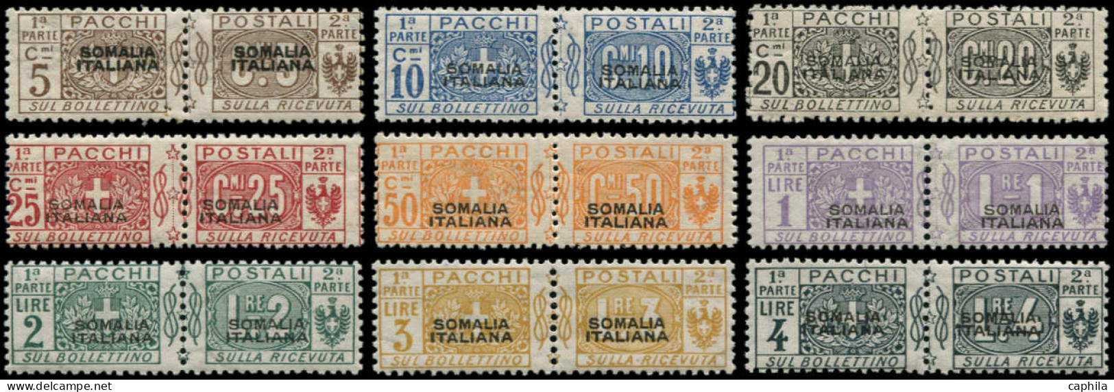 ** SOMALIE ITALIENNE - Colis Postaux - 1/9, Complet (Sas. 1/9) - Somalia