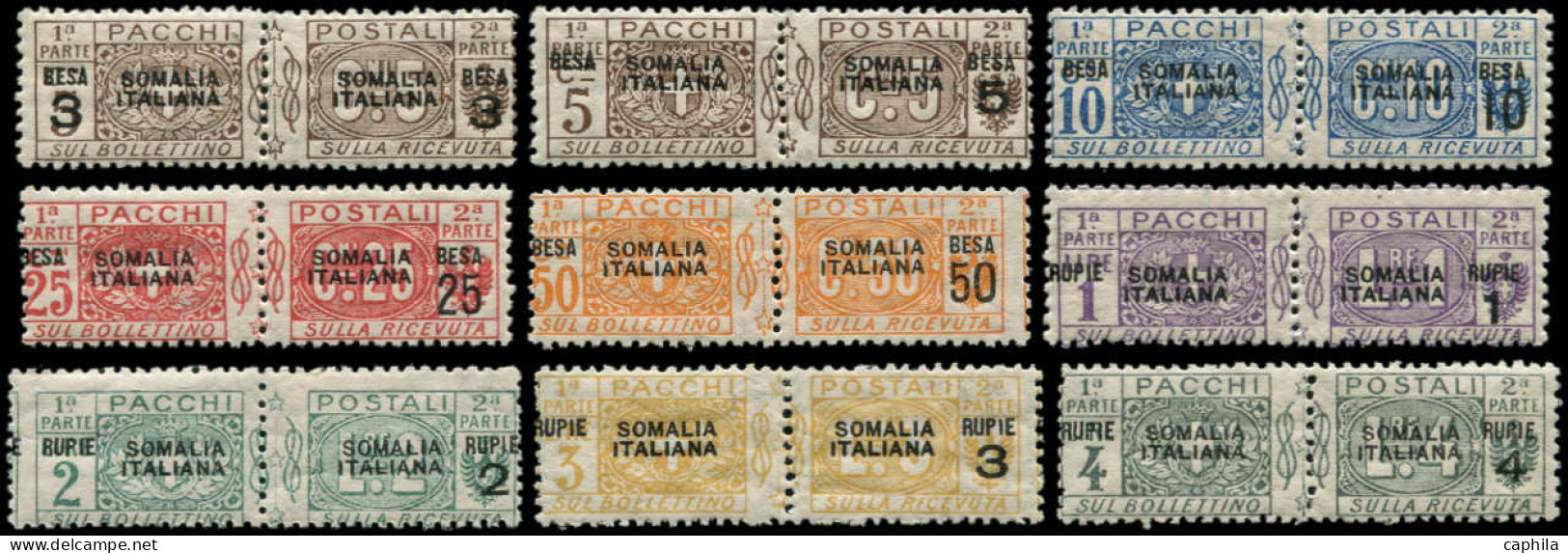 * SOMALIE ITALIENNE - Colis Postaux - 16/24, Complet (Sas. 21/9) - Somalia