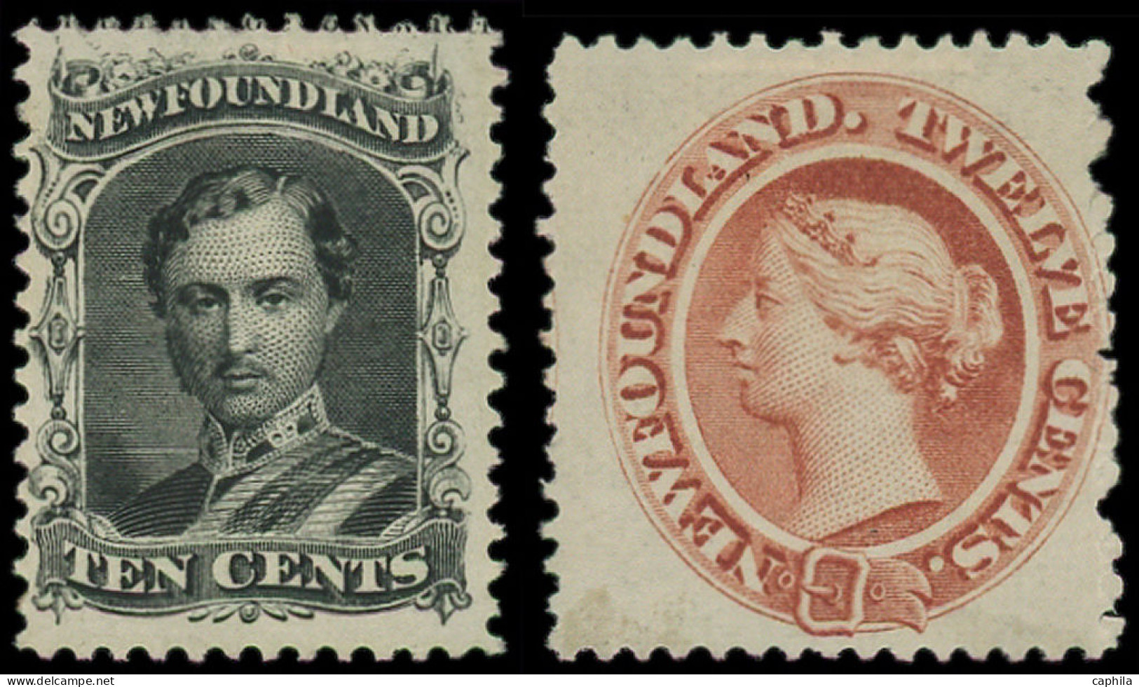 * TERRE NEUVE - Poste - 23/24, 2 Valeurs: Prince Albert Et Victoria - 1857-1861