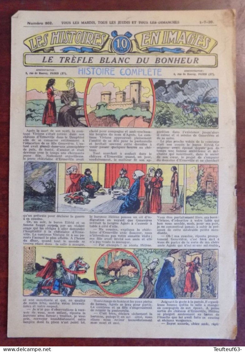 Les Histoires En Images N° 802 " Le Trèfle Blanc Du Bonheur " - Andere & Zonder Classificatie