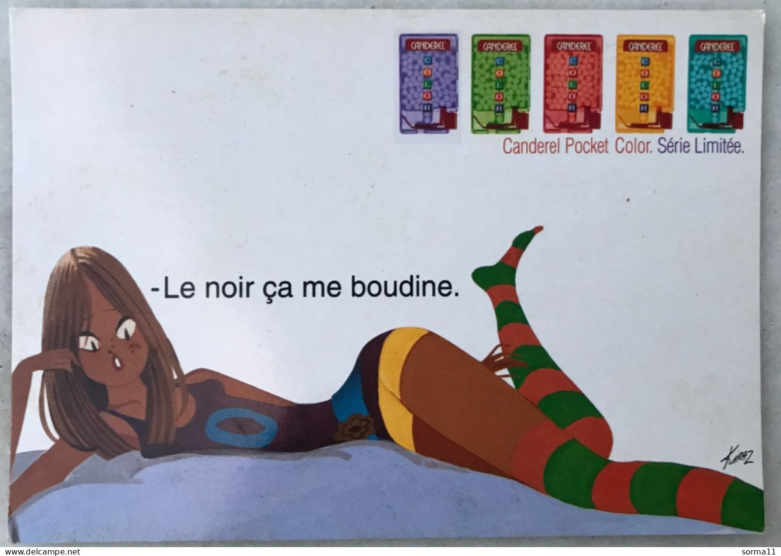 PUB CANDEREL Le Noir ça Me Boudine - Advertising