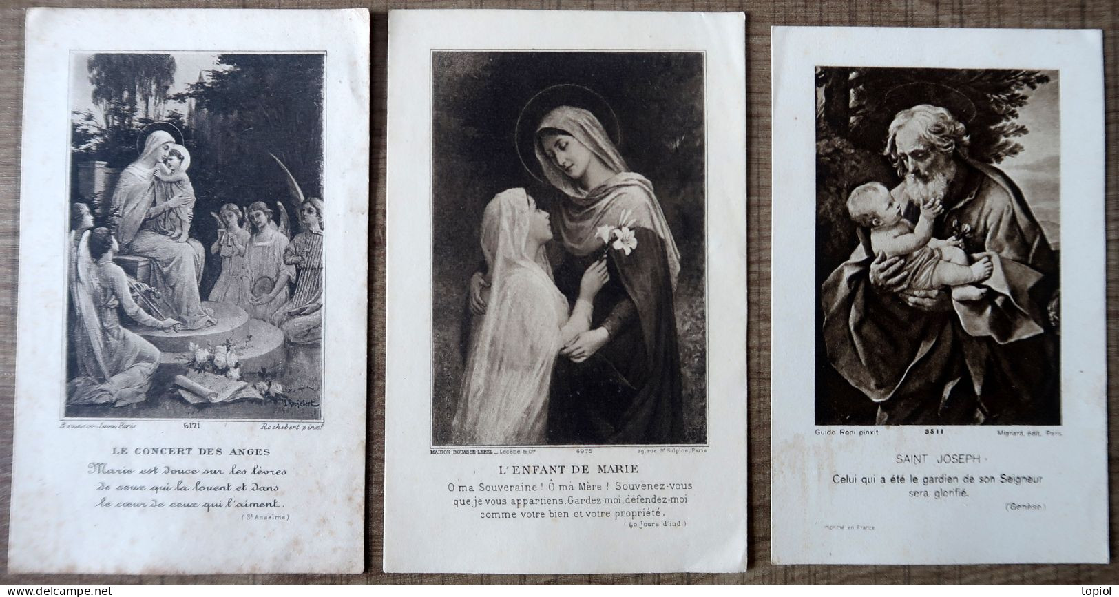 3 Images Pieuses (Réception 1930) - Images Religieuses