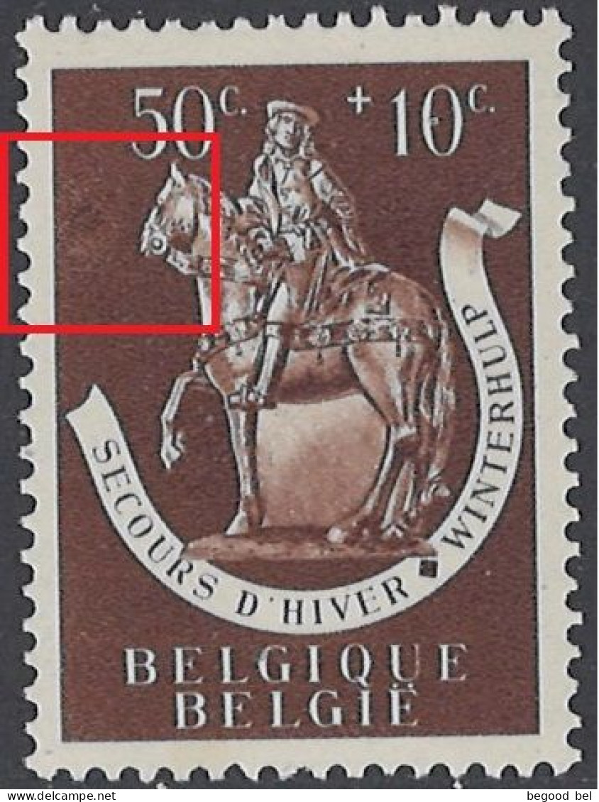 BELGIUM - 1942 - MNH/** - VLEKS LINKS BOVEN TACHE DANS LE COIN SUPERIEUR GAUCHE - COB 605V1 -.Lot 26041 - 1931-1960