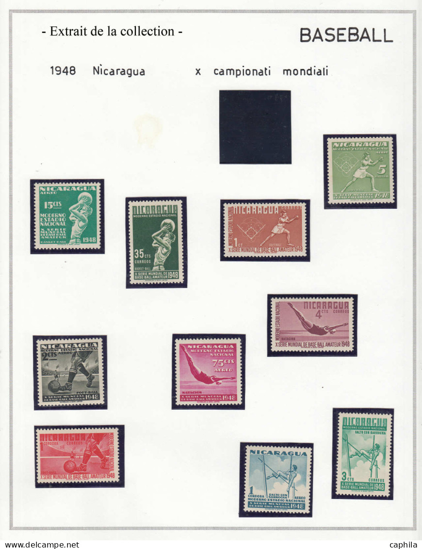 N/O Baseball & Cricket - Lots & Collections - Importante collection de base-ball, timbres et lettres du monde entier (ra