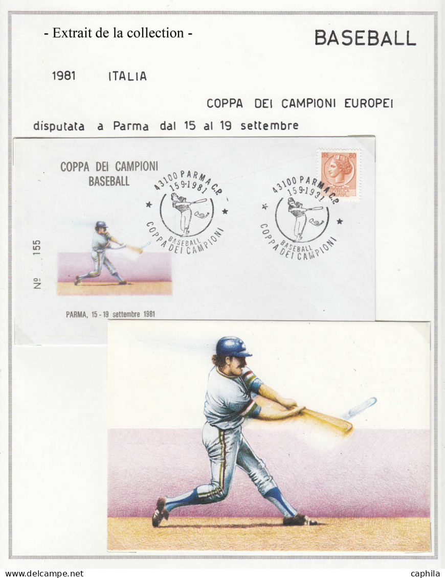 N/O Baseball & Cricket - Lots & Collections - Importante collection de base-ball, timbres et lettres du monde entier (ra