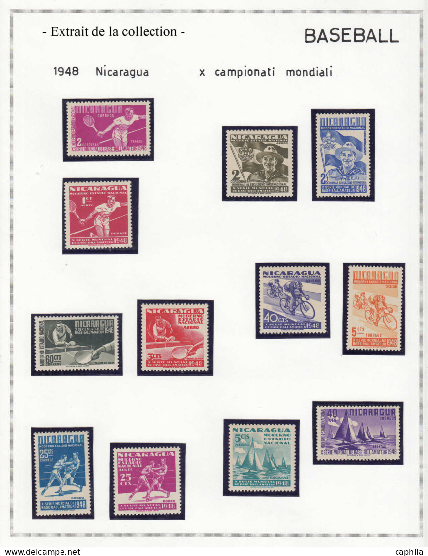 N/O Baseball & Cricket - Lots & Collections - Importante collection de base-ball, timbres et lettres du monde entier (ra