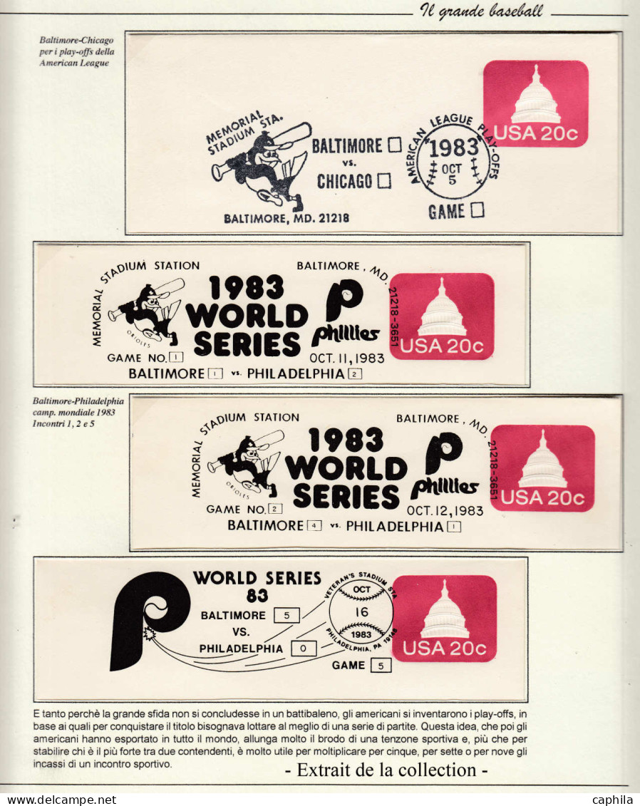 N/O Baseball & Cricket - Lots & Collections - Importante collection de base-ball, timbres et lettres du monde entier (ra