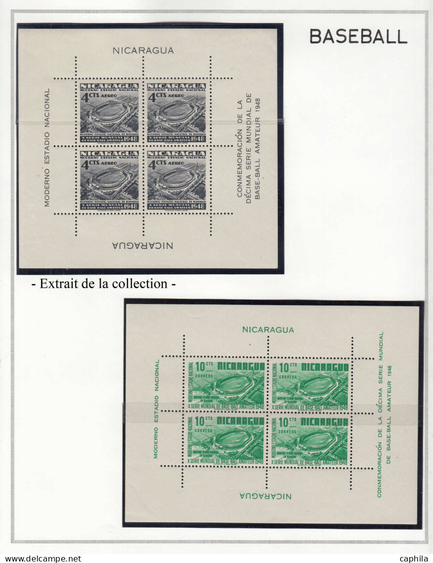 N/O Baseball & Cricket - Lots & Collections - Importante collection de base-ball, timbres et lettres du monde entier (ra