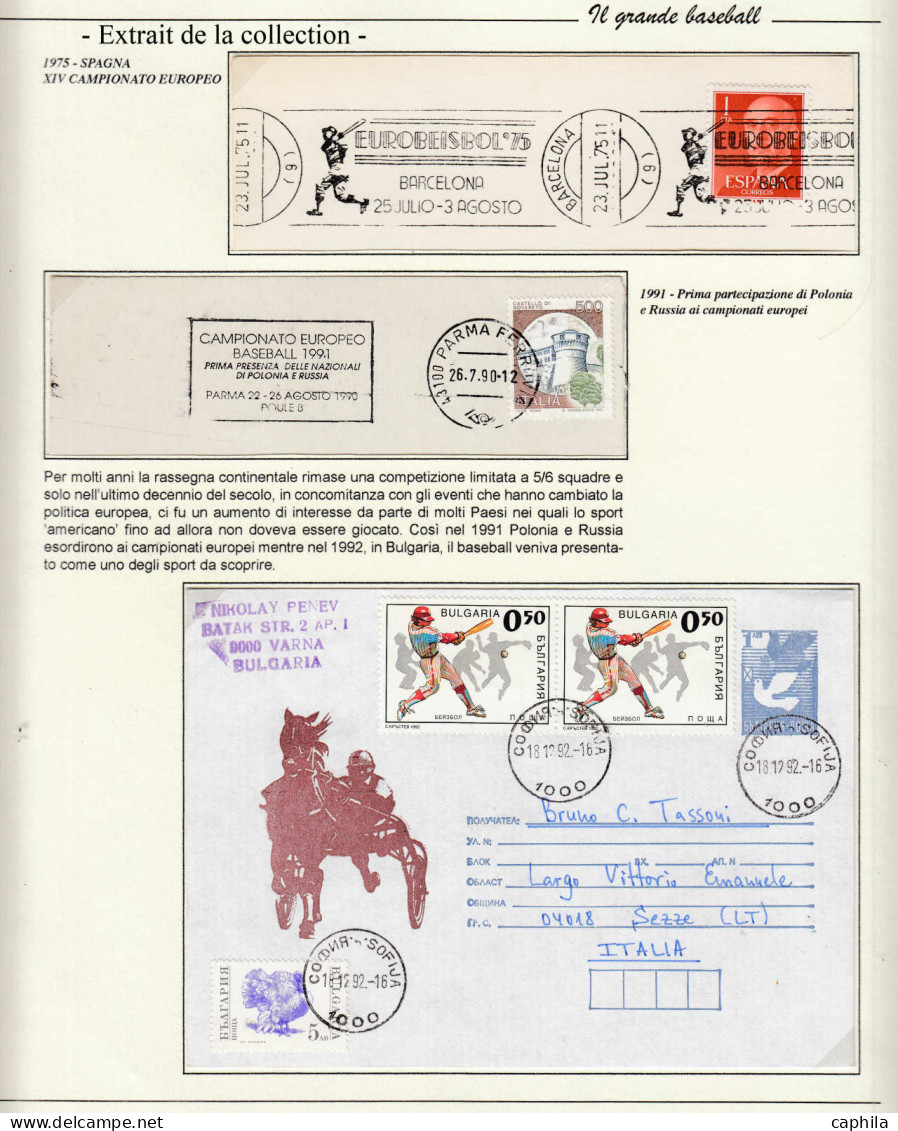 N/O Baseball & Cricket - Lots & Collections - Importante collection de base-ball, timbres et lettres du monde entier (ra