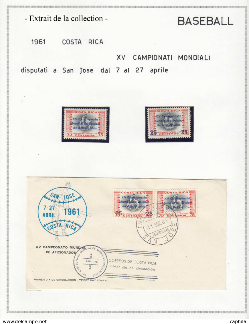 N/O Baseball & Cricket - Lots & Collections - Importante collection de base-ball, timbres et lettres du monde entier (ra