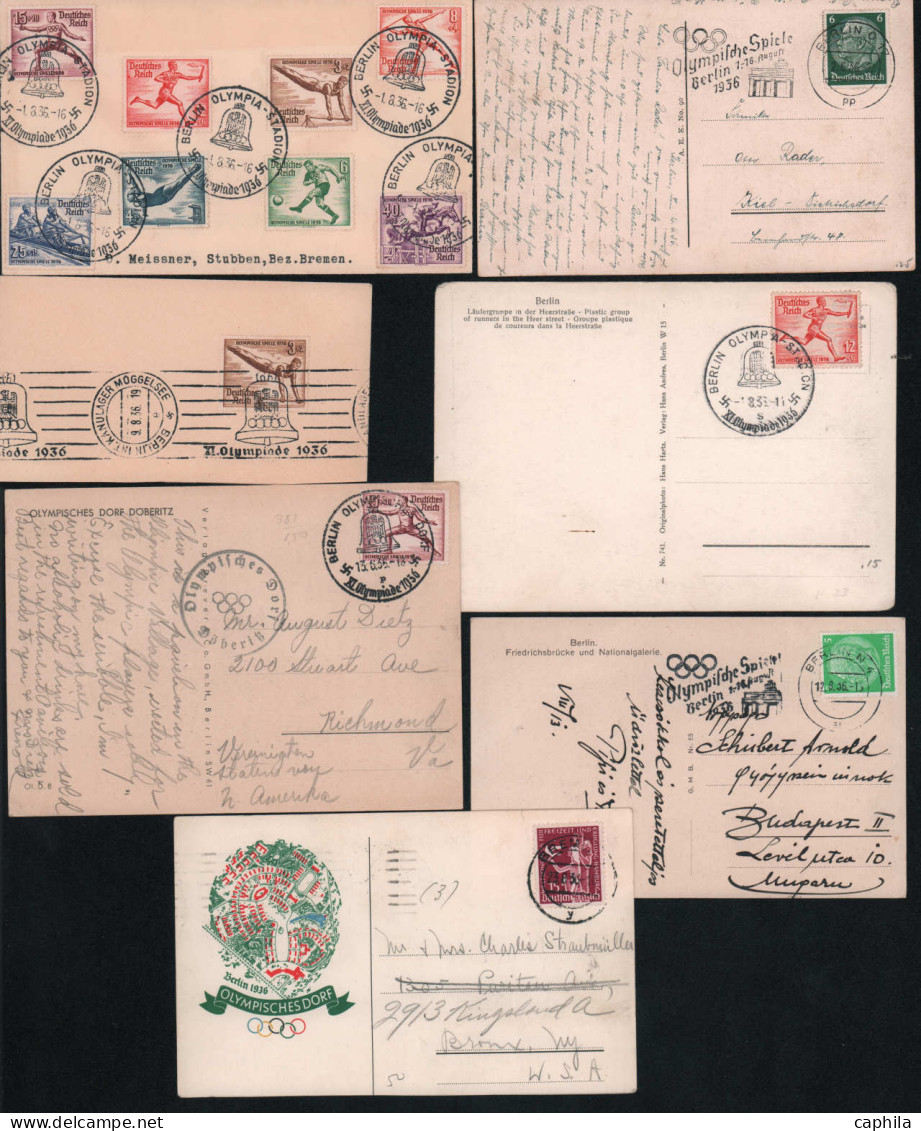 LET Jeux Olympiques - Lots & Collections - Allemagne (1936), Berlin, Collection De 148 Documents, Lettre, Cachets, Série - Autres & Non Classés