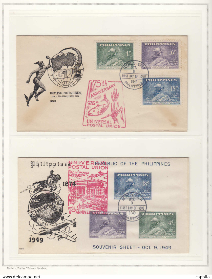 LOT U.P.U - Lots & Collections - Philippines 353/55 + Bf 1A, Petite Collection Dont Timbres Neufs, Et 6 Enveloppes Fdc C - U.P.U.