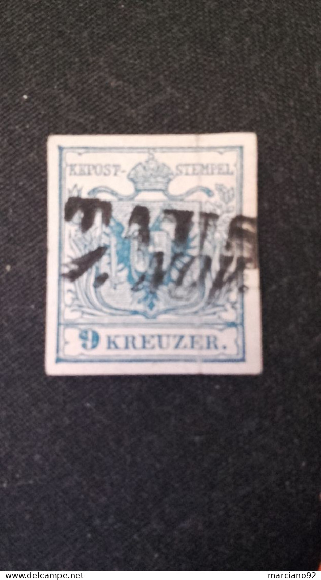 Timbre-poste KKPOST STEMPEL 9 Kreuzer , NORGE - Used Stamps