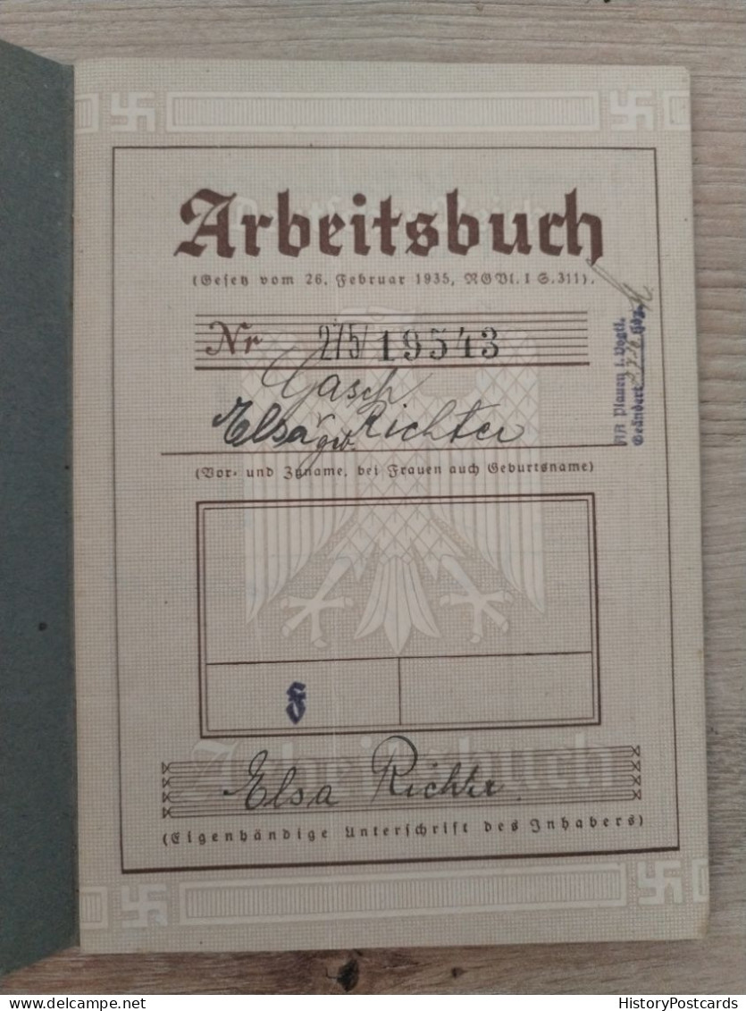 Deutsches Reich, Arbeitsbuch, 1935 - Historical Documents
