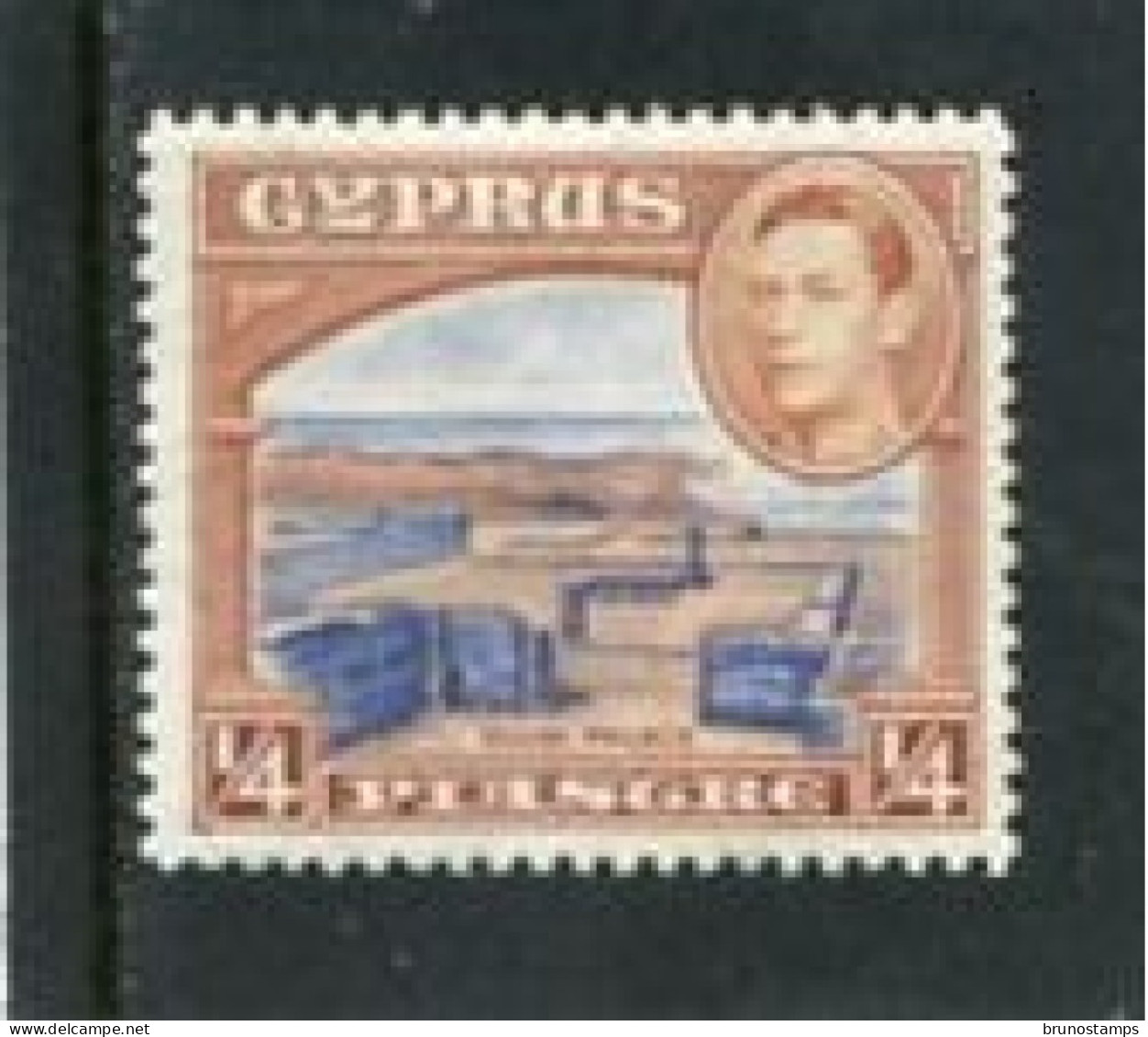CYPRUS - 1938   GEORGE VI  1/4 Pi  MINT NH - Cyprus (...-1960)