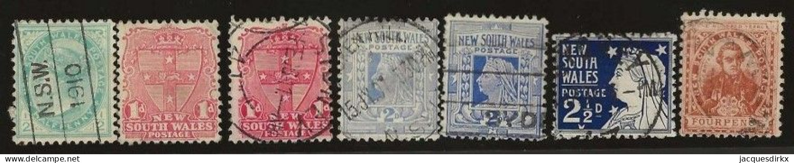 New South Wales      .   SG    .   333/338     .   O      .     Cancelled - Used Stamps