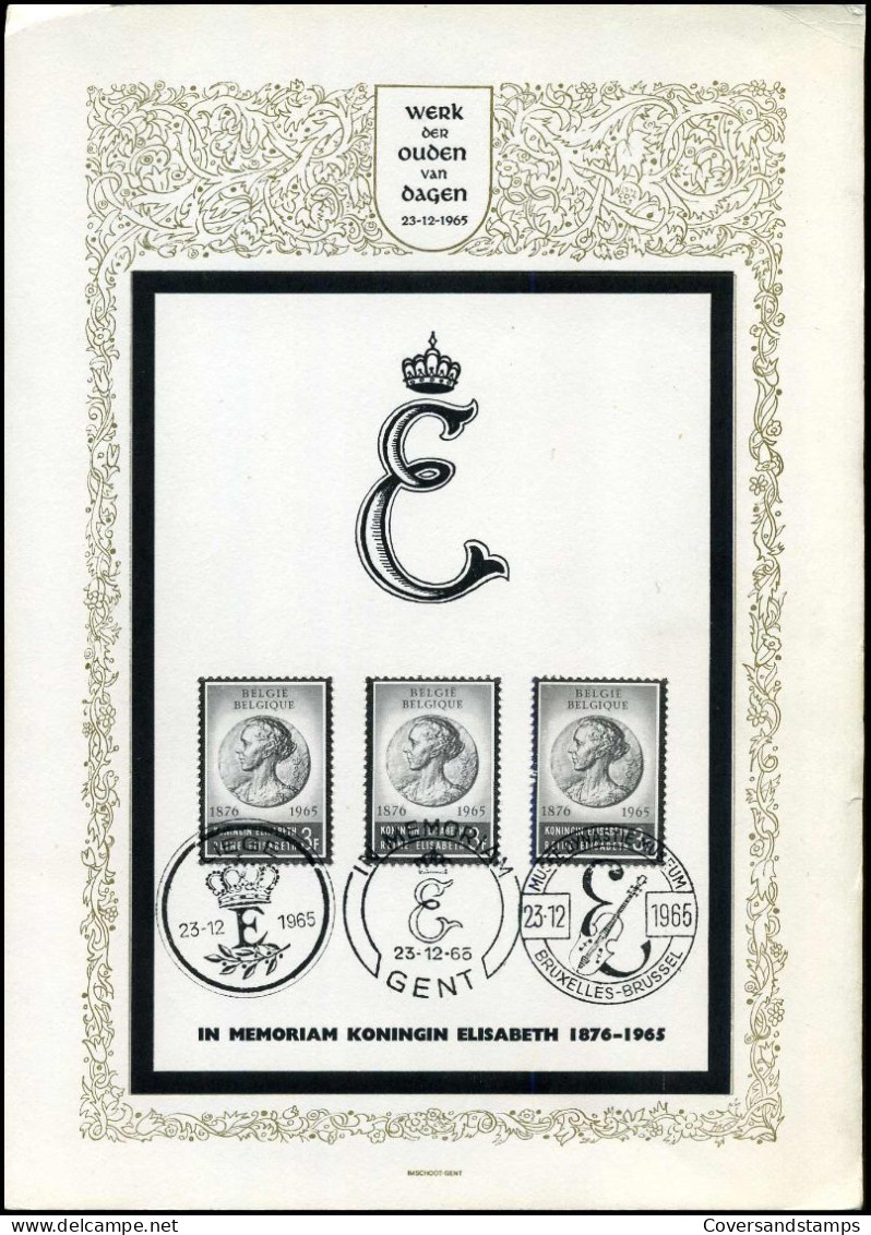 1359 - In Memoriam Koningin Elisabeth - Erinnerungskarten – Gemeinschaftsausgaben [HK]