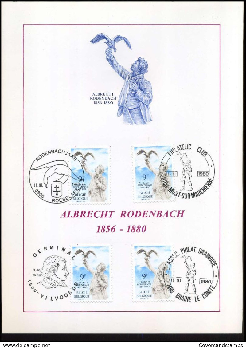 1993 - Albrecht Rodenbach - Souvenir Cards - Joint Issues [HK]