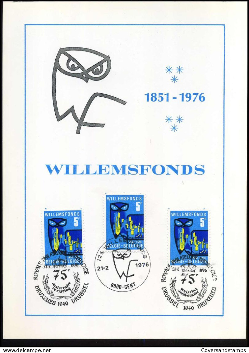 1796 - Willemfonds - Cartes Souvenir – Emissions Communes [HK]
