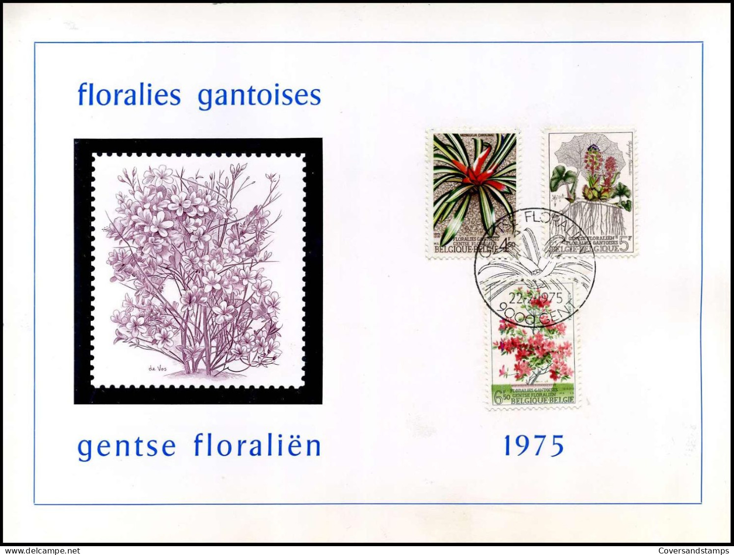 1749/51 - Gentse Floraliën / Floralies Gantoises - Cartes Souvenir – Emissions Communes [HK]