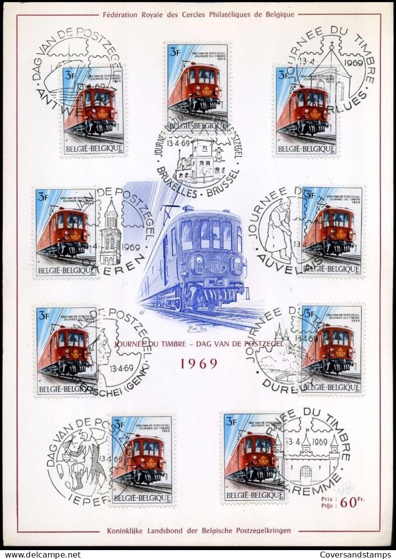 1488 - Dag Van De Postzegel / Journée De La Timbre 1969 - Souvenir Cards - Joint Issues [HK]