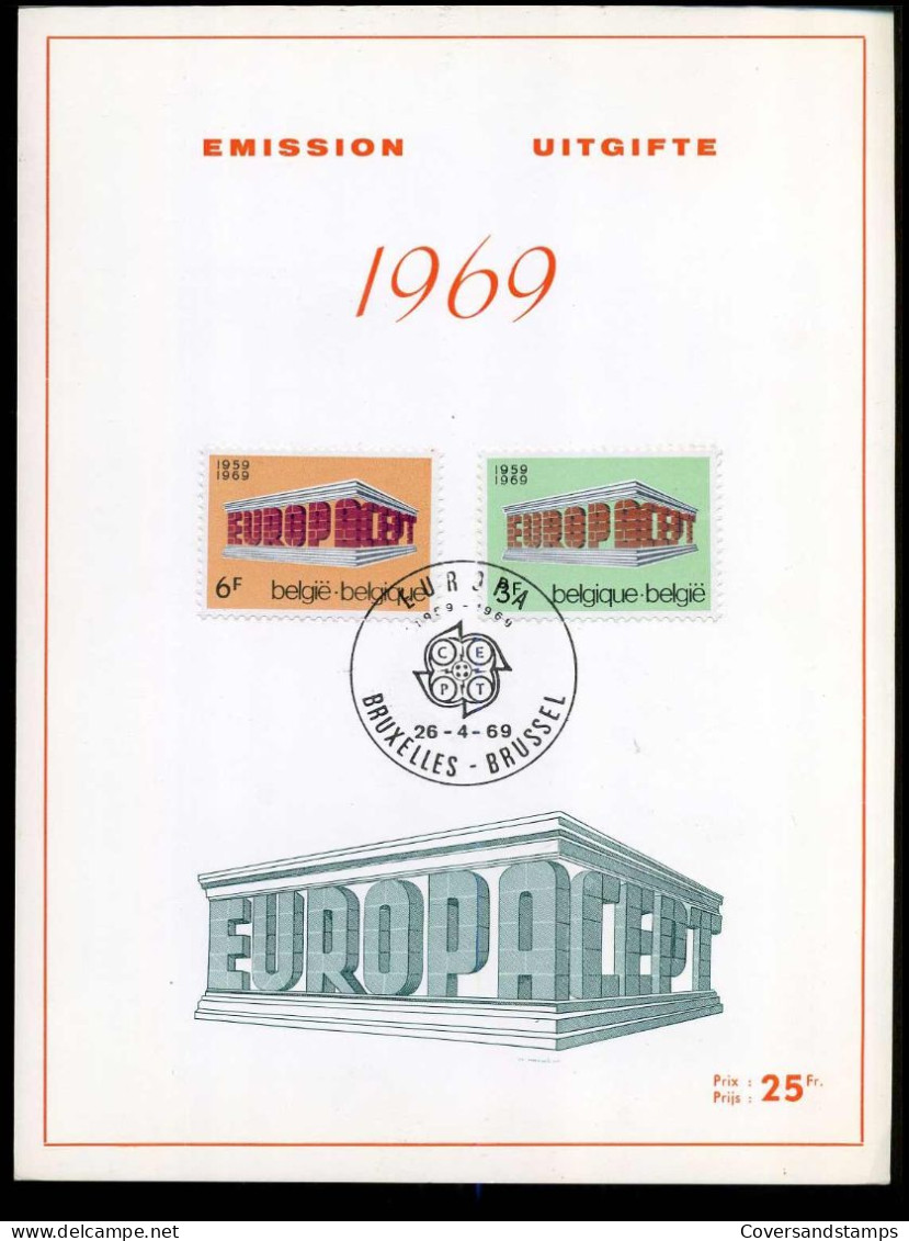1489/90 - Europa CEPT 1969 - Cartes Souvenir – Emissions Communes [HK]