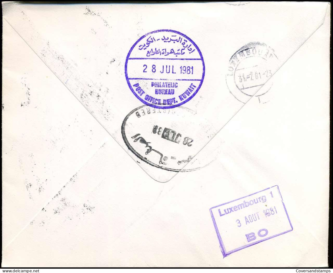 Registered Cover To Luxemburg - Koweït