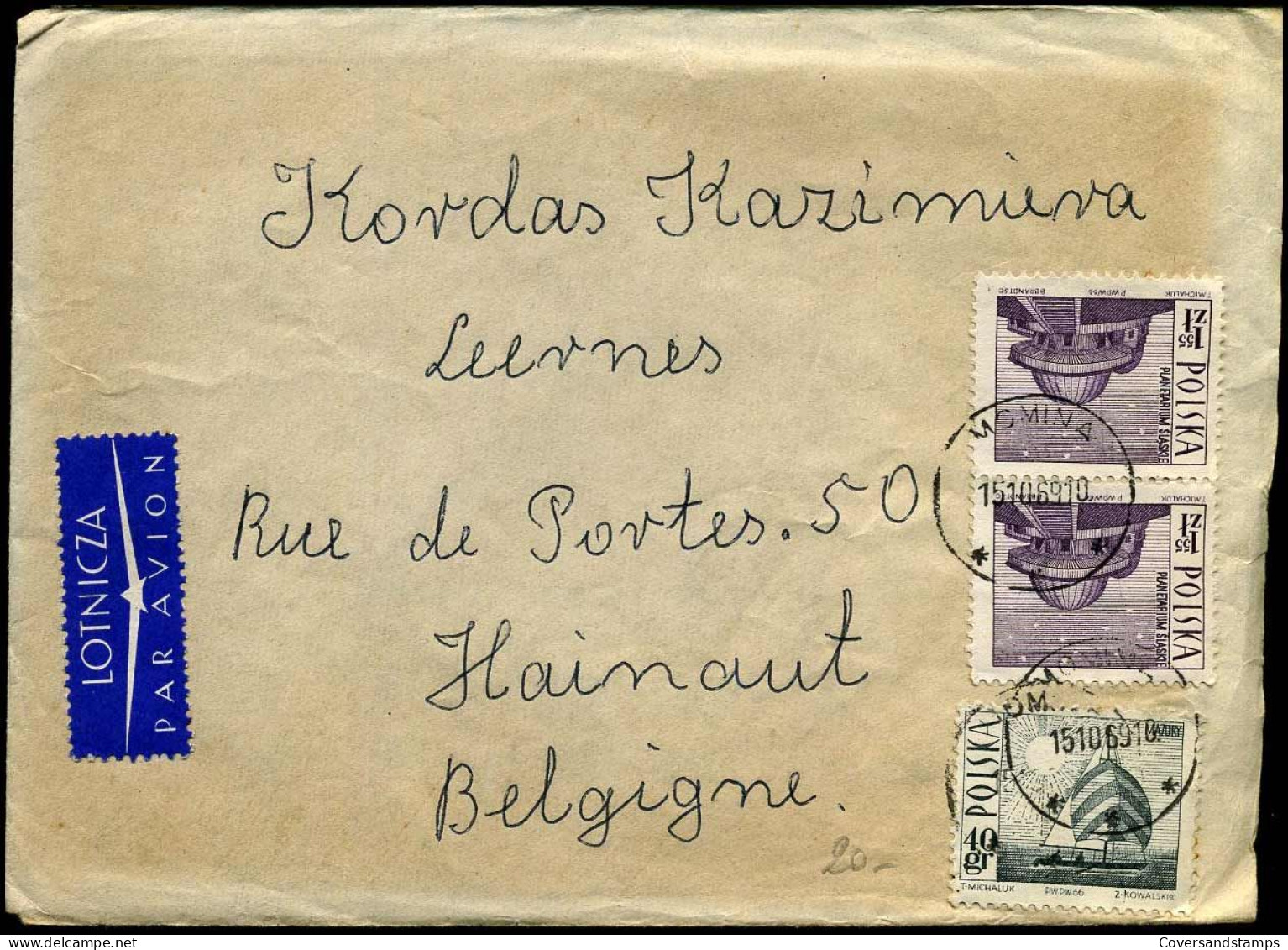 Cover To Belgium - Covers & Documents