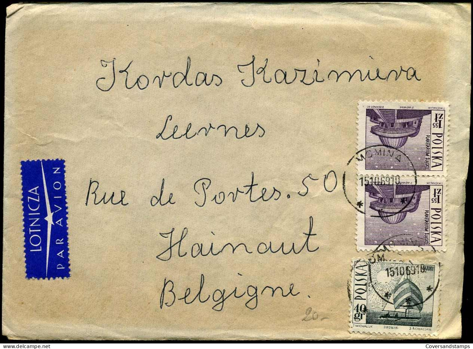 Cover To Belgium - Lettres & Documents