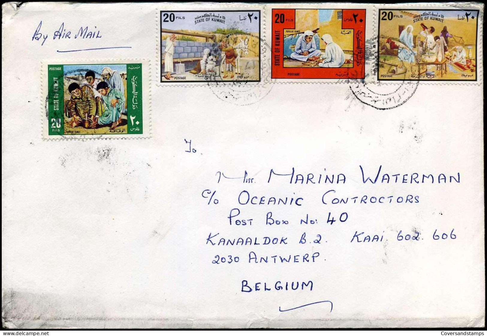 Cover To Antwerp, Belgium - Kuwait