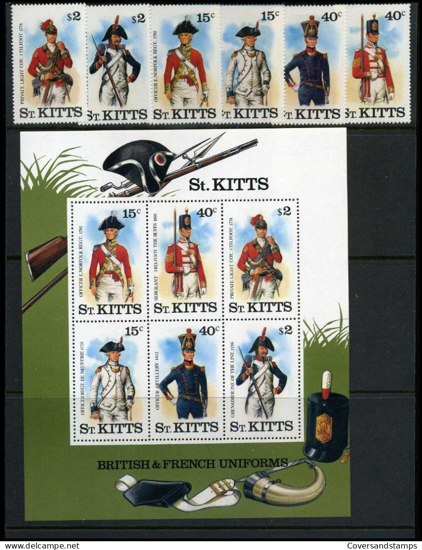 British & Franch Uniforms -  ** MNH - St.Kitts-et-Nevis ( 1983-...)