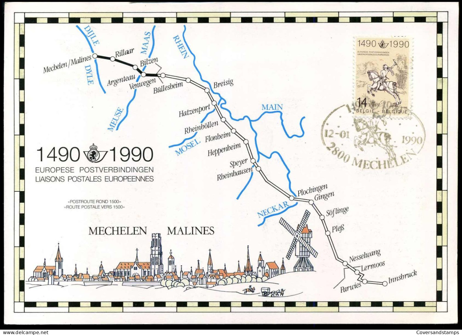 2350 HK - Innsbruck-Mechelen - Souvenir Cards - Joint Issues [HK]
