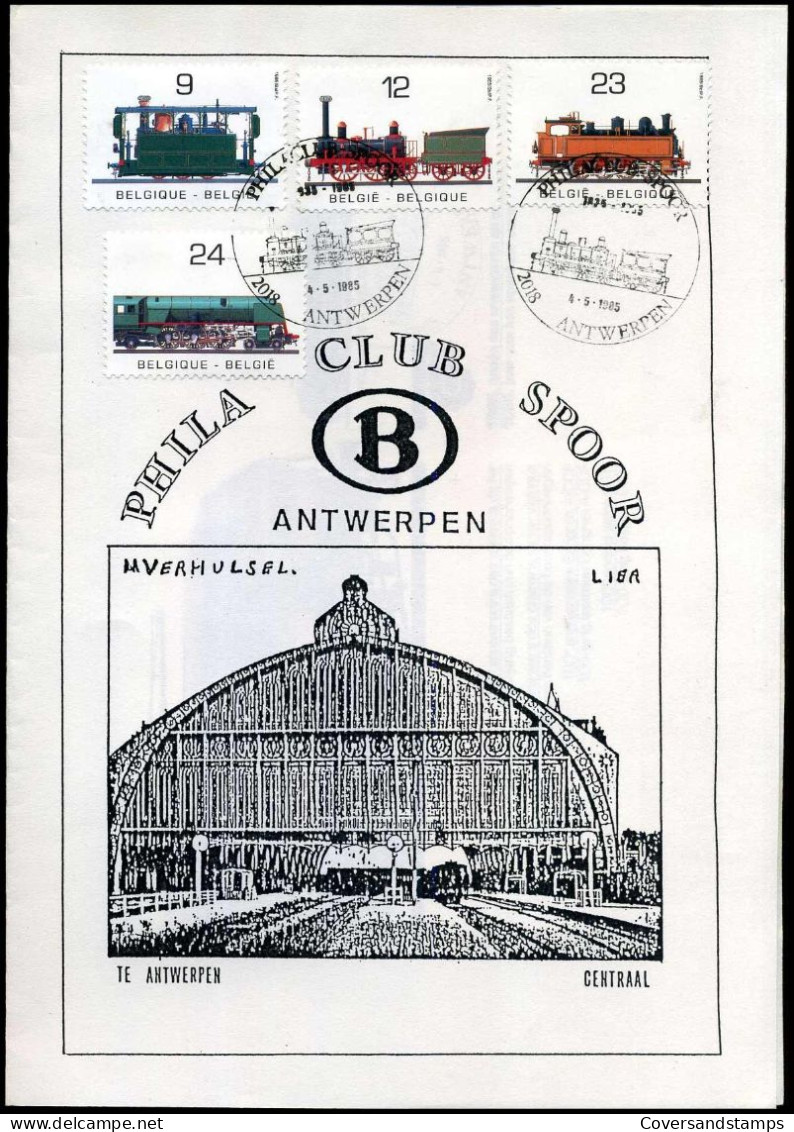 2170/73 + BL61 - Phila Club Spoor Antwerpen - Covers & Documents