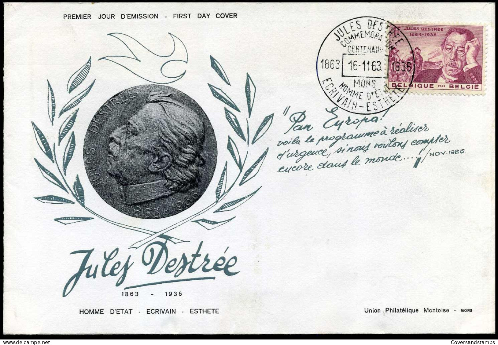 1269 - FDC - Jules Destrée - 1961-1970