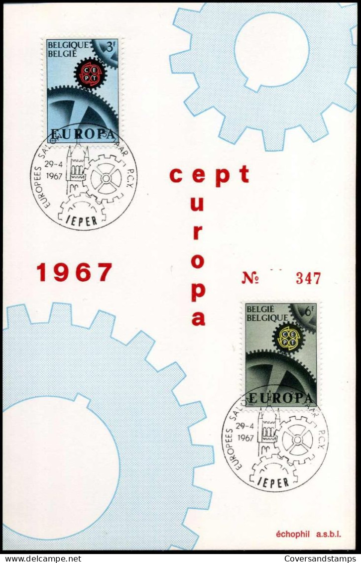 1415/16 - Europa ECPT 1967 -- Echophil - Souvenir Cards - Joint Issues [HK]