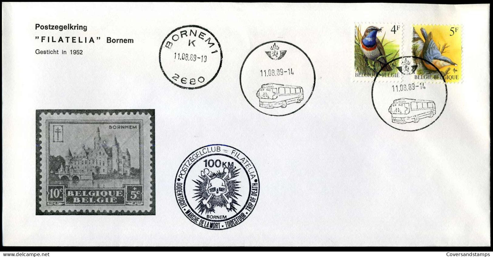 2321 + 2294 - Postzegelkring 'Filatelia' Bornem - 'Dodentocht' - 1981-1990