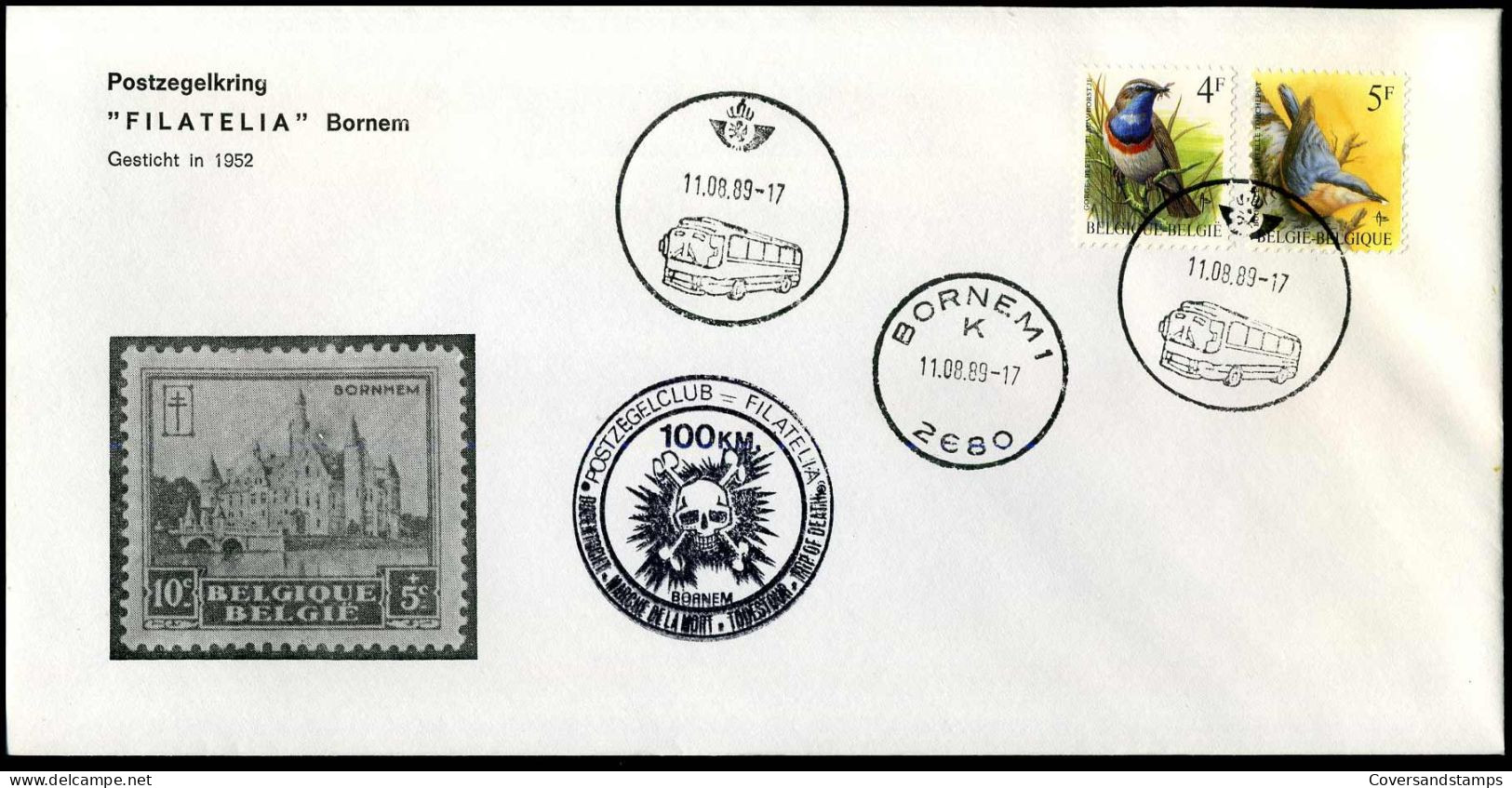 2321 + 2294 - Postzegelkring 'Filatelia' Bornem - 'Dodentocht' - 1981-1990
