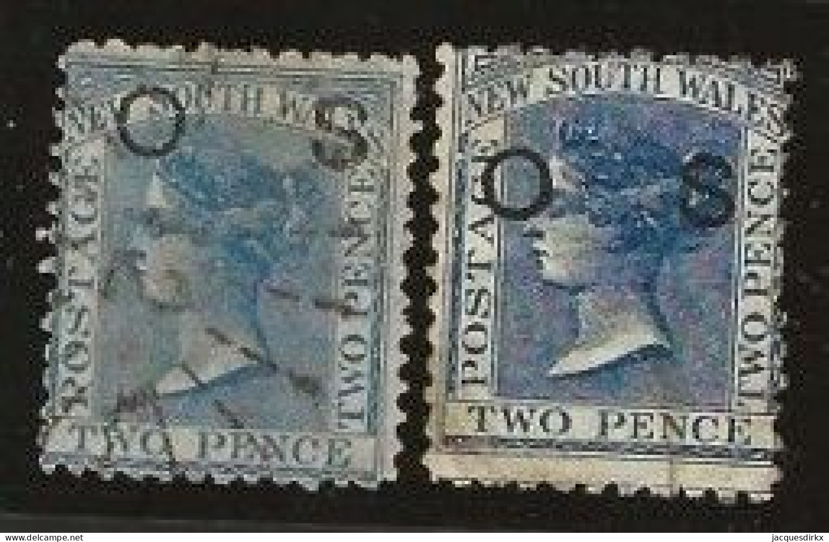 New South Wales      .   SG    .   O 3  2x    .   O      .     Cancelled - Used Stamps
